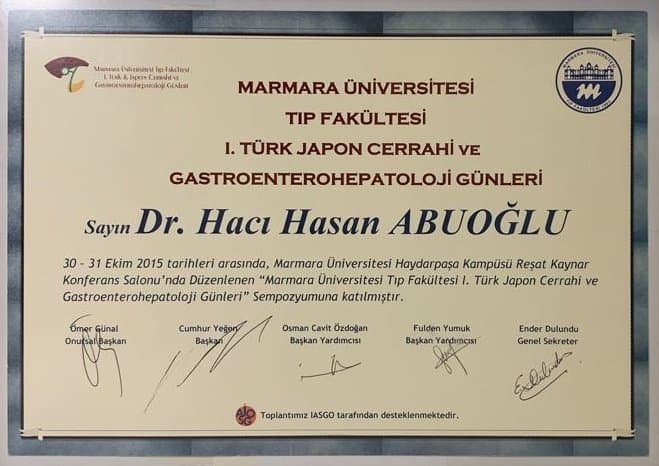 I. Türk Japon Cerrahi ve Gastroenterohepatooloji Günleri, 2015