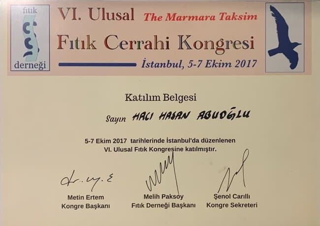 VI. Ulusal Fıtık Cerrahisi Kongresi, 2017